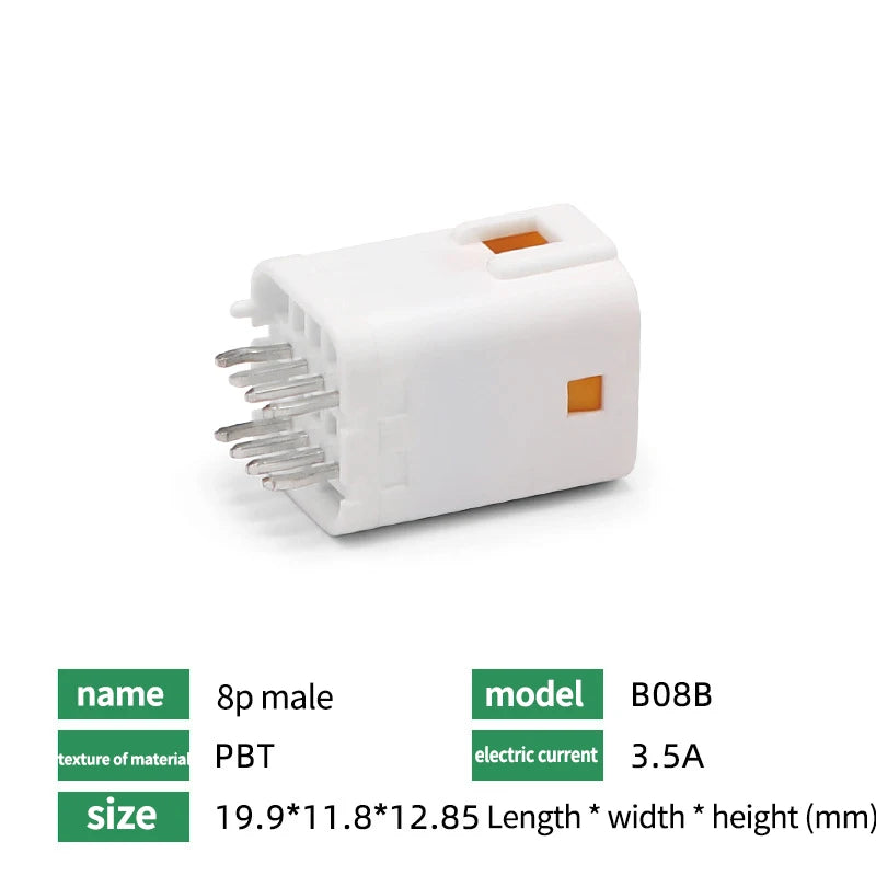 5/10/100 Sets Automotive Connectors JST02R-JWPF-VSLE 2/3/4/6/8 Pin Waterproof Connectors Male and Female Butt Plugs