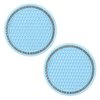 2pcs Cute Bling Car Cup Holder Coaster Mat with Rhinestone for Women Girl Universal Anti Slip Automotive Interior Amagi