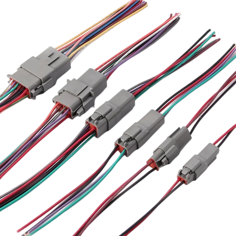 5/20/100 Sets Deutsch DT Connector With 15cm Wire Harness Waterproof Electrical Car Socket Plug DT06-2S DT04-2P 2/3/4/6/8/12P