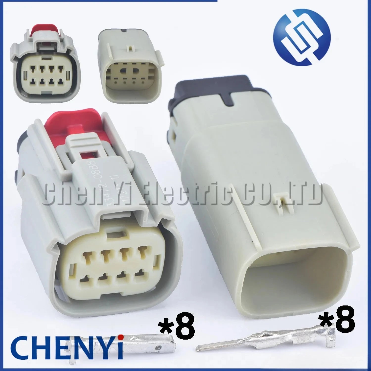 8 Pin car waterproof connector Brake lights and headlights plug 33472-5047 33472-4802 For Ford Transit Mondeo Ranger Dodge