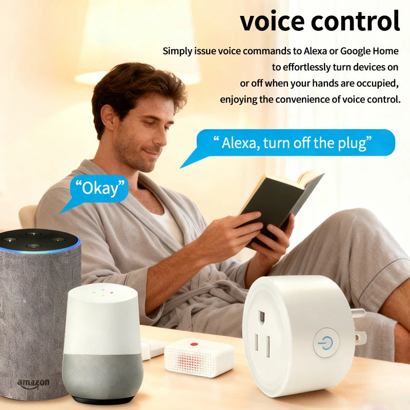 Zigbee Wi‑Fi Smart Plug US Outlet with Energy Monitoring, Works with Alexa/Google Home, Tuya App Control, Timer & Schedule