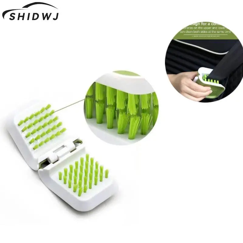 1Pcs Double Sided U Type Car Interior Openable Cleaning Brush Car Seat Belt Cleaning Brush Automotive Safe Belt Washing Tool