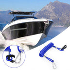 1 Pc Outboard Cut Off Stop Switch Safety Tether Lanyard Powerboat Outboard Stop Floating Safety Lanyard Blue