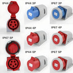 1/5/20/50 PCS 16/32A Industrial Plug and Socket 3P/4P/5Pin Electrical Connector IP67 Wall Mounted Socket Male&Female Plug
