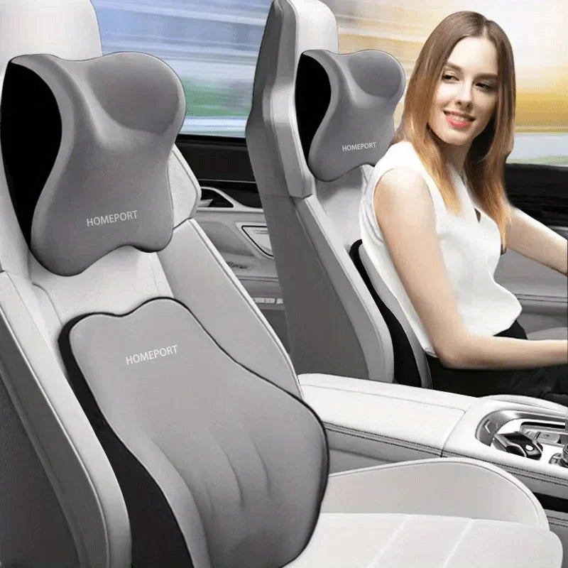 Upgraded Car Headrest Lumbar Support Memory Foam Cushion Super Head Pillow Comfortable Cushion Backrest Car Accsesorie Amagi