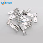 100pcs 6.3 male connectors, 0.8mm thick, 250 male terminals, brass tin-plated