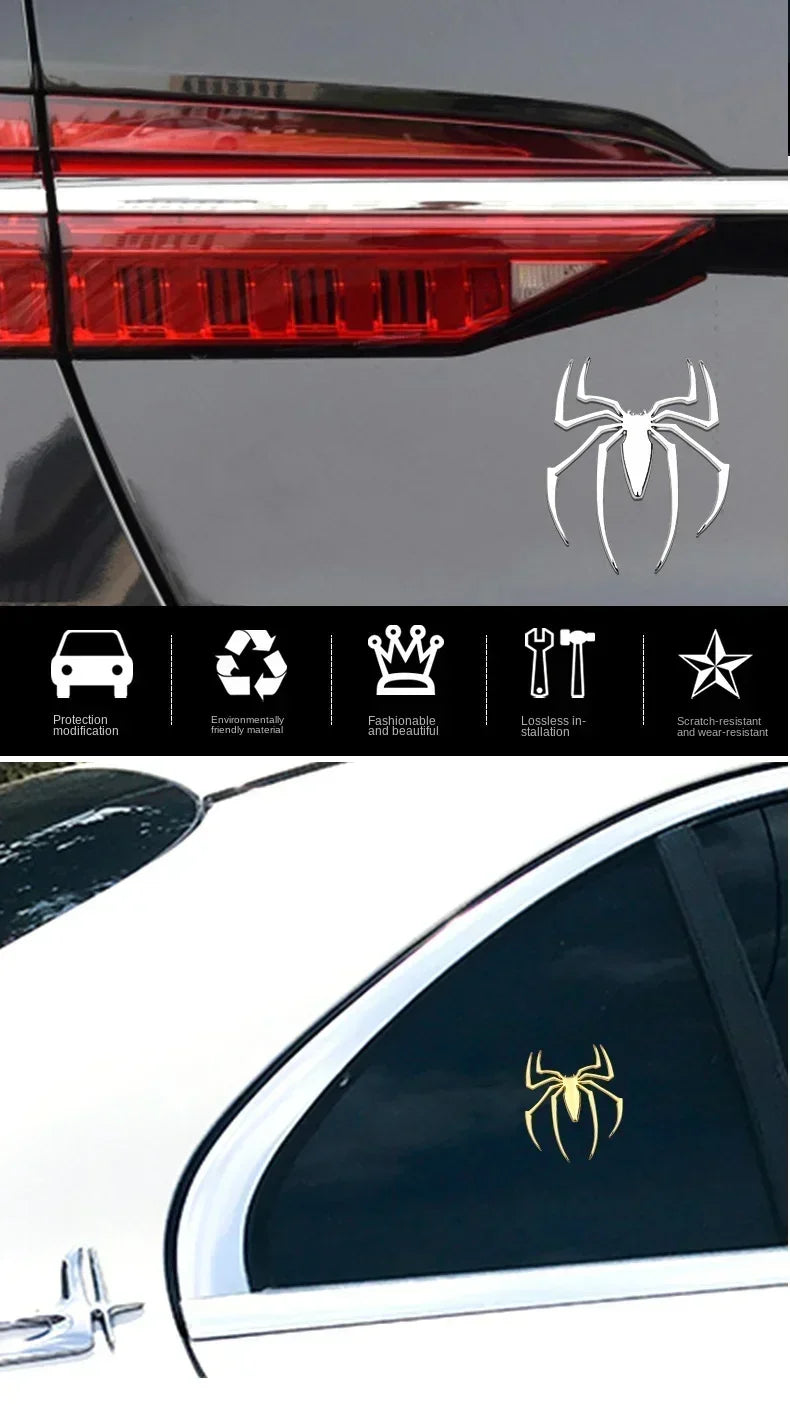 Car Universal 3D Metal Three-dimensional Car Stickers Spider Auto Emblem Decal Car Styling Decoration Auto Exterior Amagi