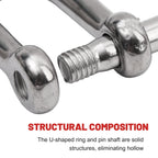 Stainless Steel D Ring Shackle HeavyDuty Ship Rigging Mooring Tow Recovery Clip Boat Vehicle Rope Chain Connector Metal Fastener