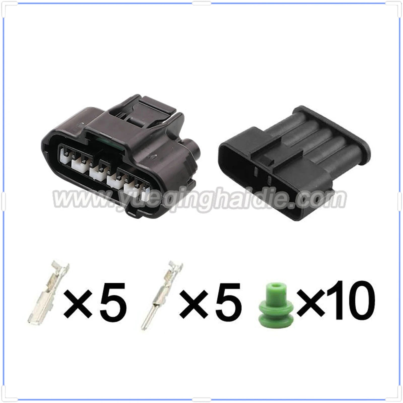 5-Pin Connector Waterproof 2.2mm Male Female Connector Auto Wiring Harness Cable Socket for Toyota 7283-1056-30 90980-11232