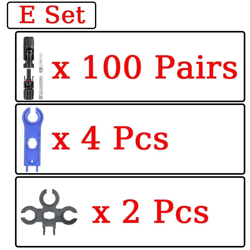 1/5 Sets Photovoltaic Solar PV Connector IP67 Y/T Type 30A 1000V 3-7 Way Branch Kit for PV/MC Cable 2.5/4/6mm² Battery Module