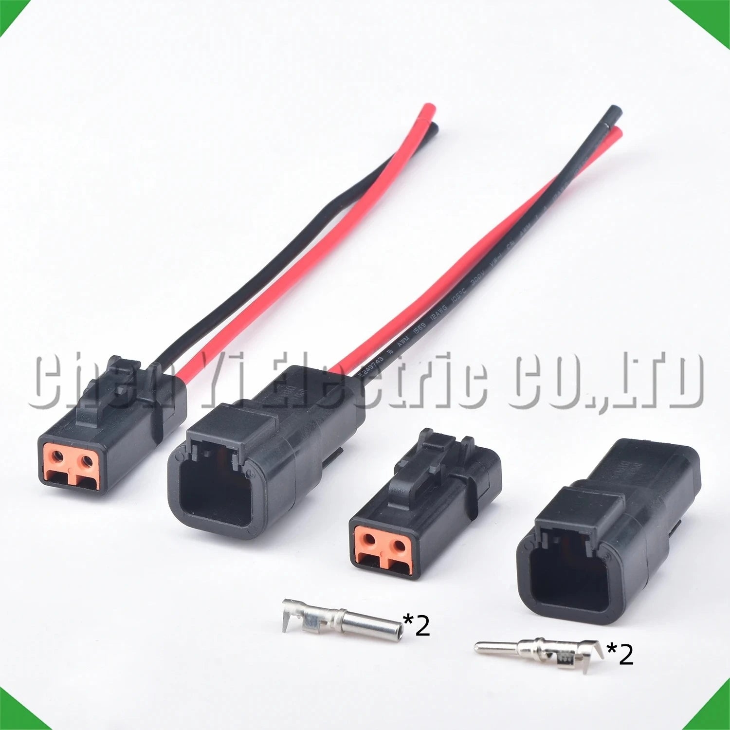 2-pin connector connector series black automotive waterproof connector dtp06-2s dtp04-2p
