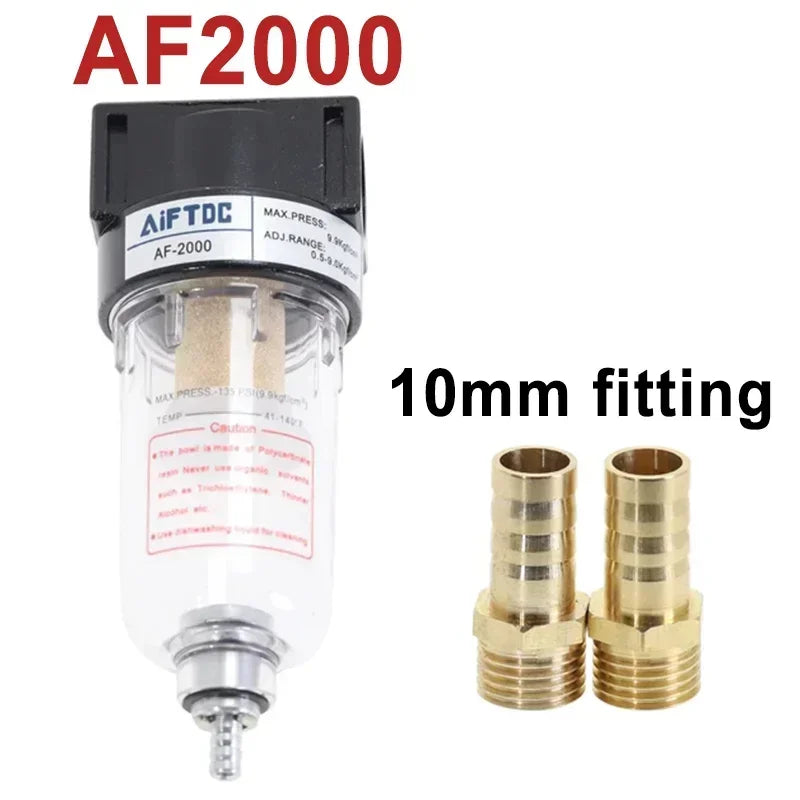 1/4 Air Source Processor AF2000 AF2000-02 Copper Filter Air Pump Filter Oil Water Separator Pneumatic Components Air Compressor