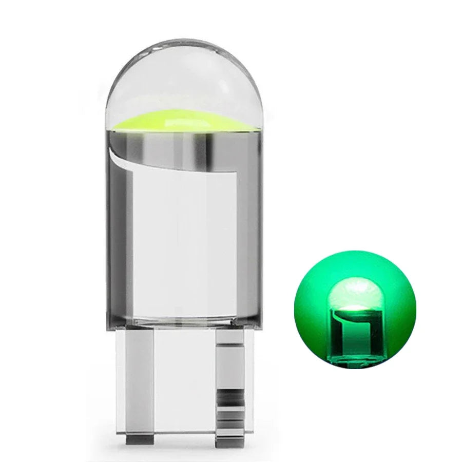 Car T10 LED Light Bulb 12V COB Glass Housing Waterproof Wedge Lamp Auto Interior Canopy Reading Light Bulb Auto Accessories