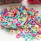 100/300PCS Colorful Basic Nylon Ealstic Hair Ties for Girls Children Ponytail Hold Scrunchie Rubber Band Kids Basic Hair Amagi