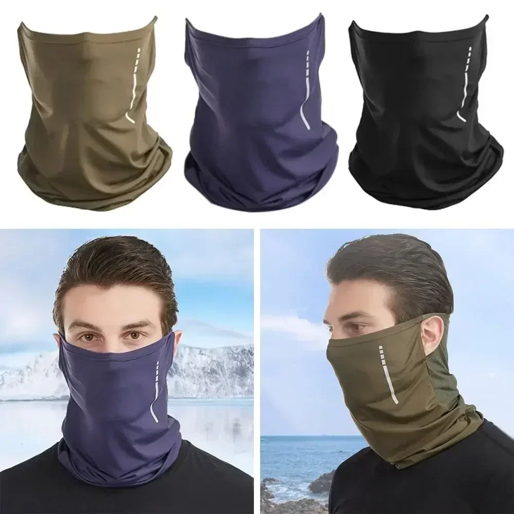 Ice Silk Breathable Bandana Face Cover Lightweight Cool Scarf Multi-functional Ultra-thin Sports Face Mask Outdoor Amagi