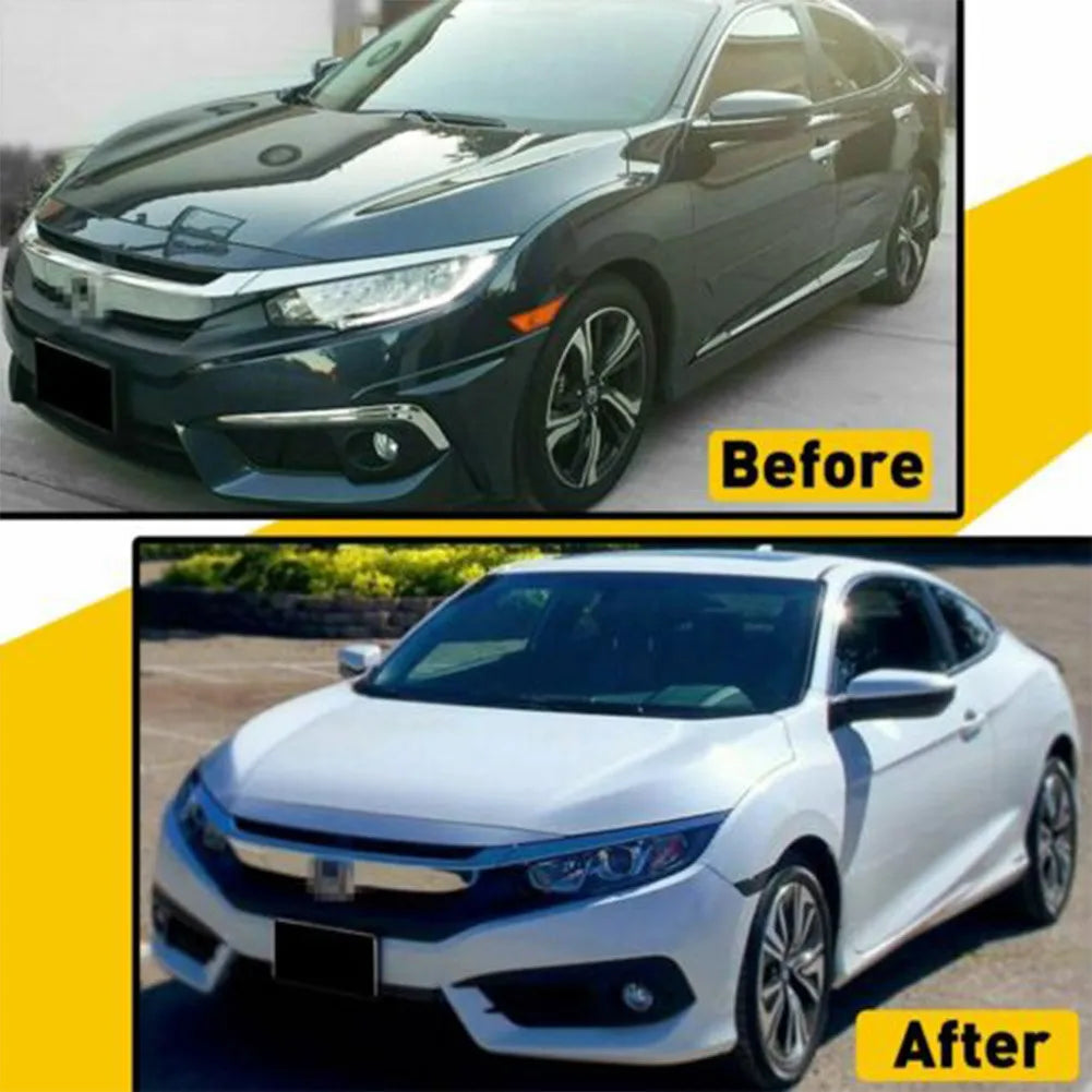 2 Pcs Turn Signal  Light For Honda Civic 2016 To 2021 Turn Signal Width Light Modified  Black With LED Bulb