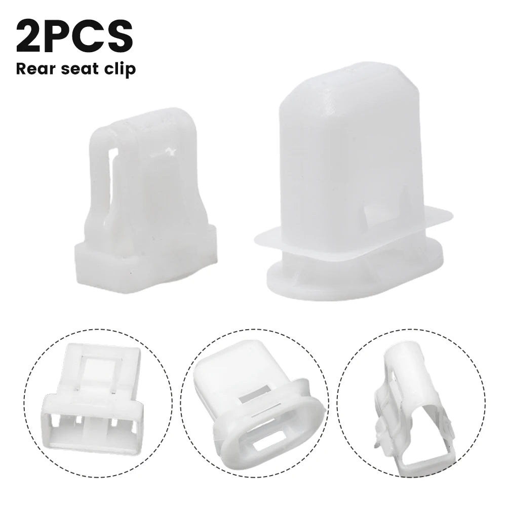 2 Pcs Rear Seat Cushion Seat Fixing Grommet Clip White Nylon For Toyota 72693 12080 Rear Seat Retention Cards