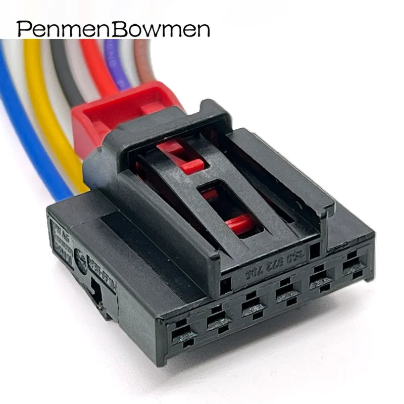 1 Set 6 Pin Auto Rear Lamp Seat Height Adjuster Electrical Cable Connectors Female Wire Harness Plug For VW Golf 1S0972706