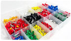 200-1900Pcs E0508/E7508/E1008 Crimp Terminals | Pre-Insulated Ring Connectors for Electrical Wiring & Industrial Use