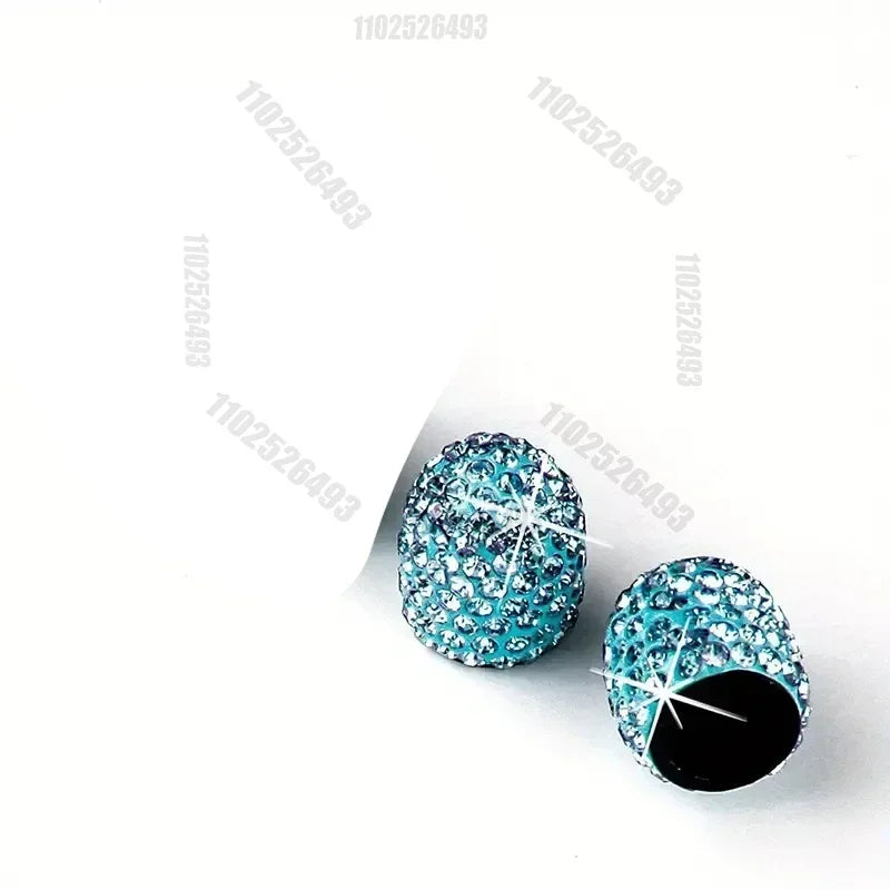 4pcs Diamond Crystal Car Tire Valve Caps Shining Dust-proof Wheel Valve Cover Vehicle Bling Valve Cap Car Styling Amagi