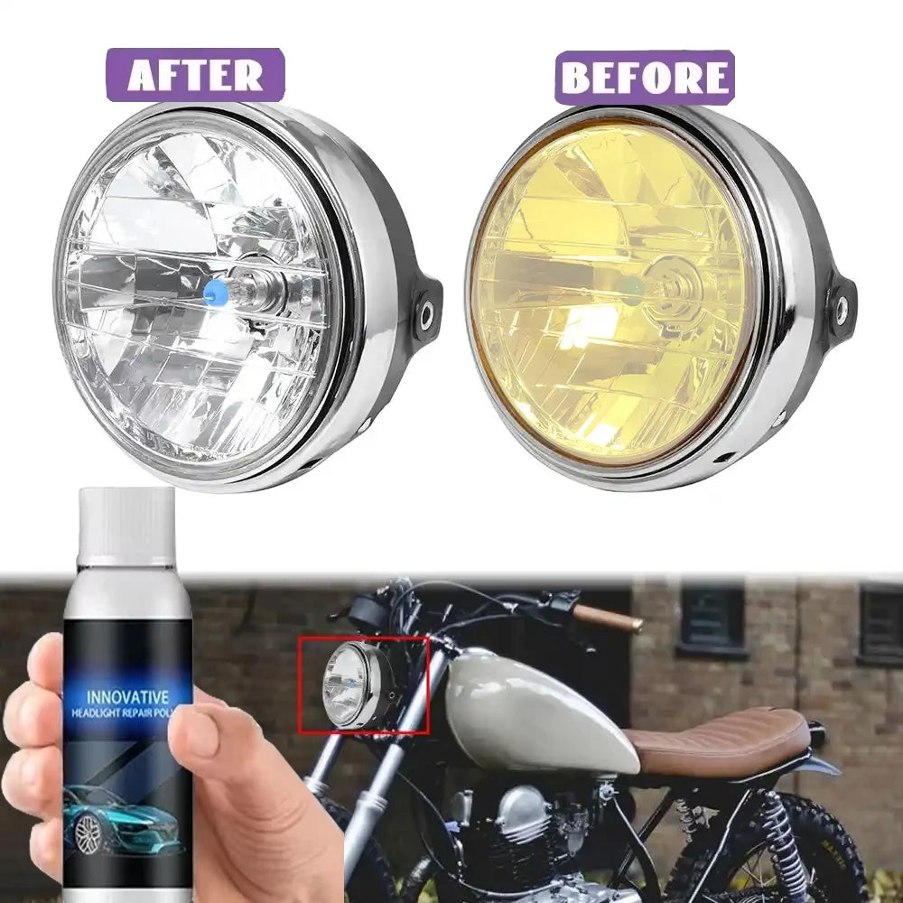 Motorcycle Car Headlight Restoration Polishing Kits Headlamp Scratch Remover Repair Cleaning Paste Oxidation Polish Liquid Tools