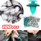 Green Auto Door Panel Clip with Seal Ring Auto Fastener Rivet Bumper Clip Retainer Car Interior Retaining 100/20pcs Amagi