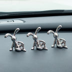 Cartoon Animal Rabbit Car Interior Center Console Decoration Personality Dining Table Desk Creative Props Accessories