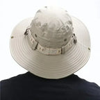 Summer Men Outdoor UV Protection Wide Brim Hiking Hat Mesh Fisherman Hat Beach Sunscreen Cap Summer Bucket Hats Men Amagi