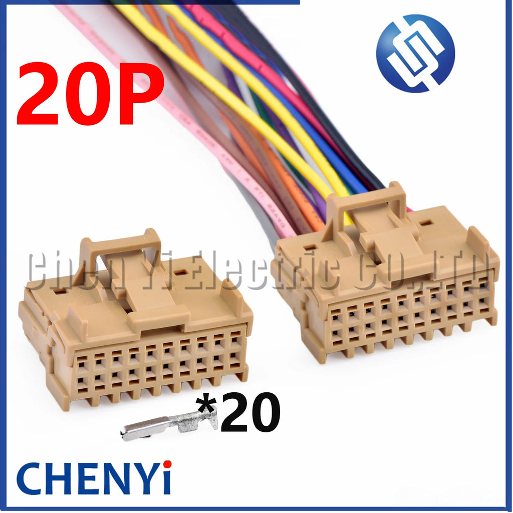 20 Pin Auto connector Wire harness plug 1563337-2 8W0972420A 8W0 972 420 A For seat module light control module