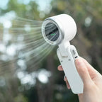 Car Portable Mini Fan 3600mA Rechargeable Battery USB Foldable Handheld Fan Turbo Bladeless Small Pocket Fan for Outdoor Amagi