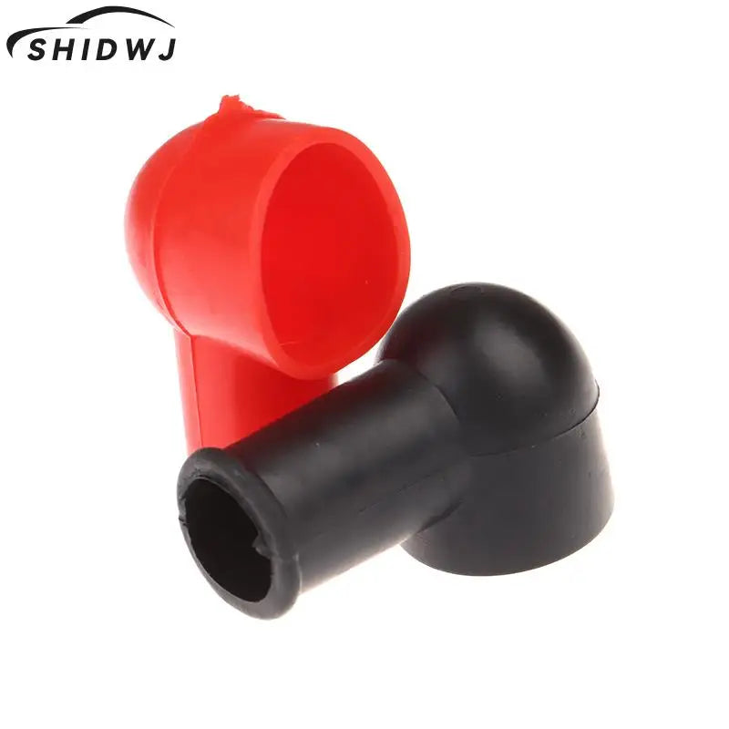 1Pair Black Red Battery Terminal Protective Covers Round Insulating Caps Insulating Protector Replacement Batteries Accessories