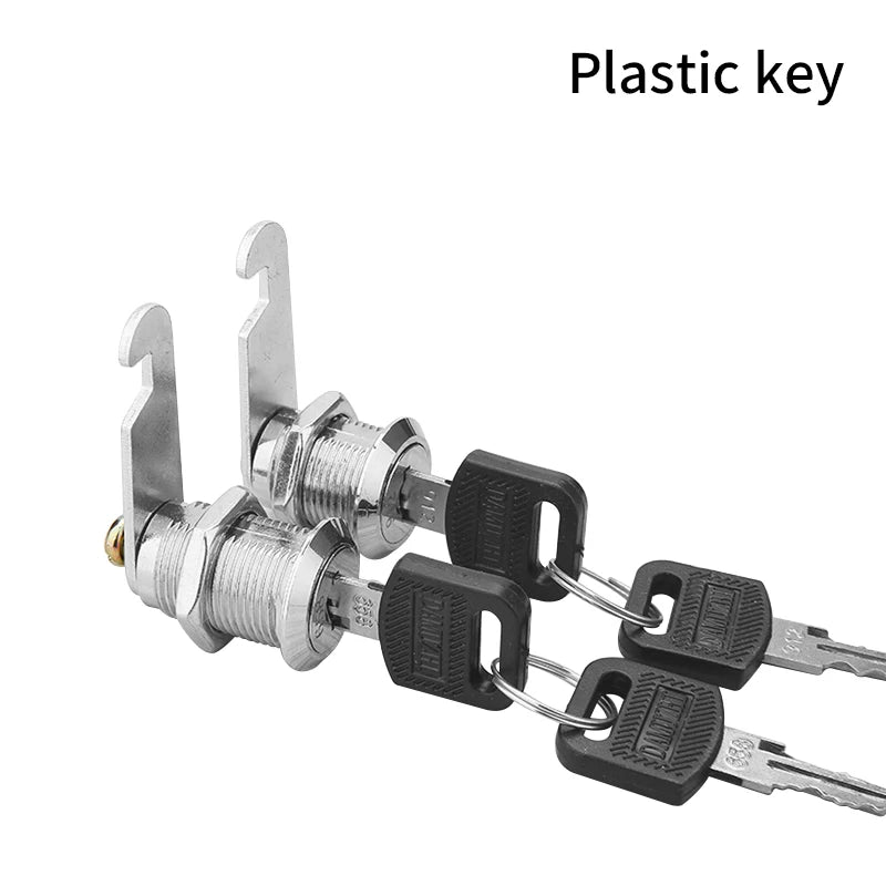 Cabinet Cam Lock Set, 5 Pack Two-Sided Keyed Alike 16MM-30MM Cylinder Cam Locks Secure Mailbox File Drawer Compartment Lock