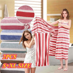 Car Large Coral Fleece Towel Set Soft and Absorbent Adult Shower Contemporary Striped Super Soft Quick-Dry Towels Bath Amagi
