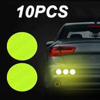 10pcs/set Car Bumper Reflective Safety Strip Stickers Car Reflective Sticker Reflective Warning Safety Tape Stickers Decals