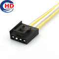 4 Pin 2.8 Series Auto Unsealed Socket AC Assembly 12052856 Black Car Motorcycle Electrical Harnesses Wiring Harness Connector