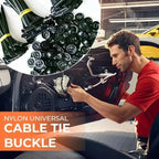 Nylon Cable Tie Buckle Universal Car Fender Trunk Engine Guard Panel Wire Management Secure Auto Fastener Screw Replacement Clip