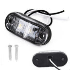 2Pcs Set White Marker Lights 12V LED Car Side Marker Tail Light 24V Trailer Truck Lamp Waterproof Plastic Signal Lamp