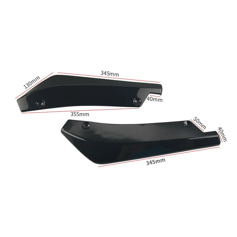 Universal Car Front Rear Bumper Strip Lip Spoiler Diffuser Splitter Scratch Protector Extension Carbon Fiber Winglets Side Skirt