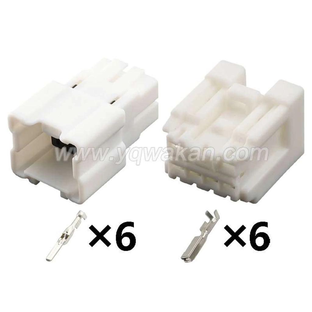 6-Pin Connector Unsealed 2.2mm Male Female Connector Automobile Wire Harness Cable Plug for Nissan sylphy 6098-6947 6098-6970