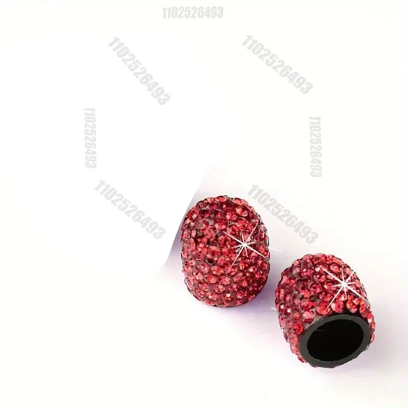 4PCS Bling Diamond Car Wheel Tire Valve Caps Tyre Rim Stem Covers for Automobiles Motorcycles Truck Bike Women Auto Amagi