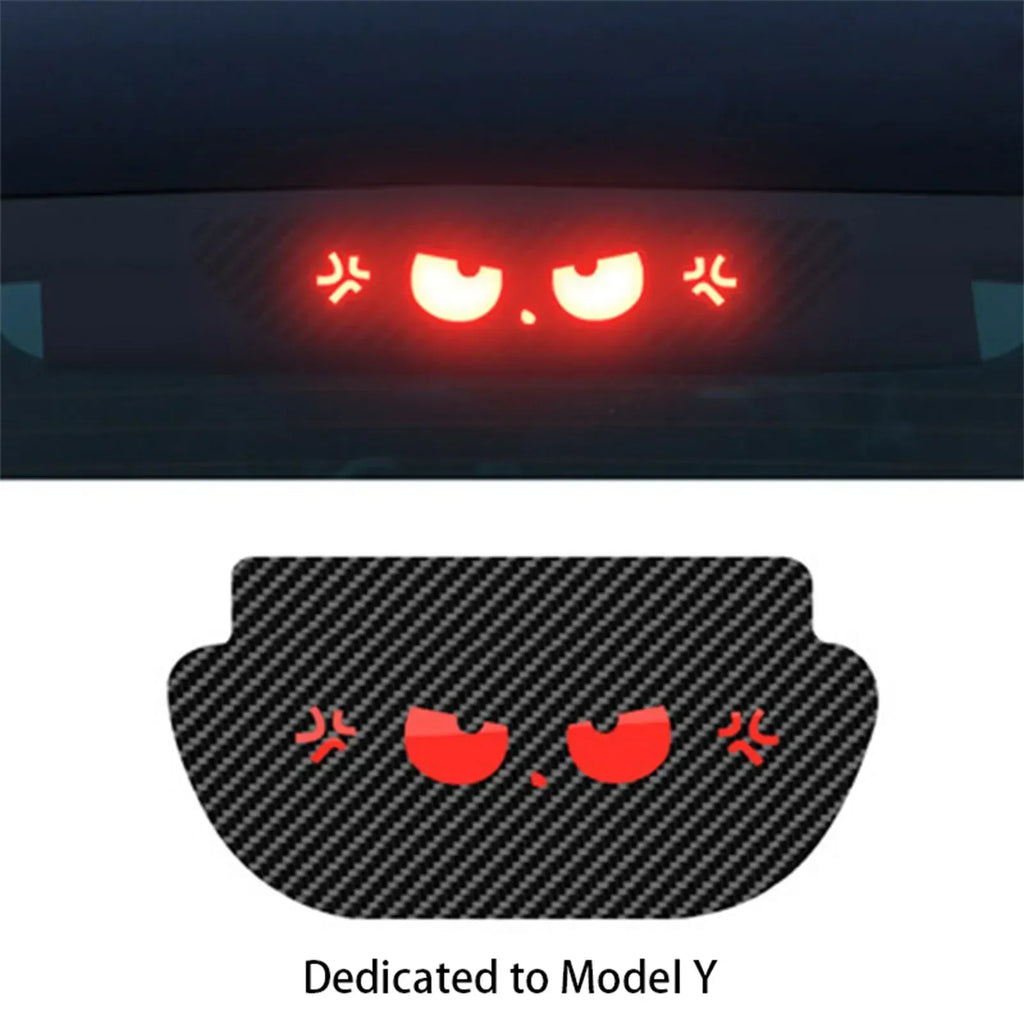 For Tesla Model 3 Highland Car High Mounted Taillight Brake Lamp Car Brake Projection Board PVC Tail Light Emblem Stickers Amagi
