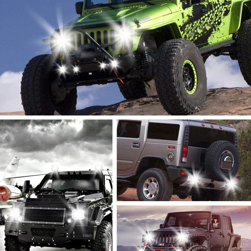 Car LED Work Light Flush Mount Bar OffRoad 12V 24V Spot Flood LED Light Bar LED Daytime Running Lights Car Tuning Accessories