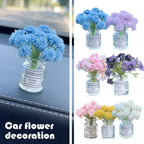 Car Interior Decoration Auto Dashboard Gadgets Ornament Cute Simulation Flowers Vase Sakura Gypsophila For Girl Woman Amagi