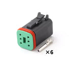 DT06-2S/DT04-2P Deutsch black connector Automotive waterproof wiring harness plug 12PB connector rubber shell with terminal