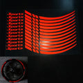 12pcs Motorcycle Bicycle Wheel Rim Stripe Wheel Decal Tape Sticker 18-21 Inch Sport Reflective Rim Tape Tire Stickers