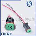 Black 2 Pin excavating machinery Heavy Industry Machinery headlight boom light Wire Harness Plug DT06-2S DT04-2P A B C D 4 types