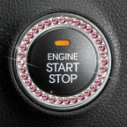 Universal Car Start Switch Button Decorative Diamond Rhinestone Ring Auto SUV Car Decorative Interior Accessories Amagi