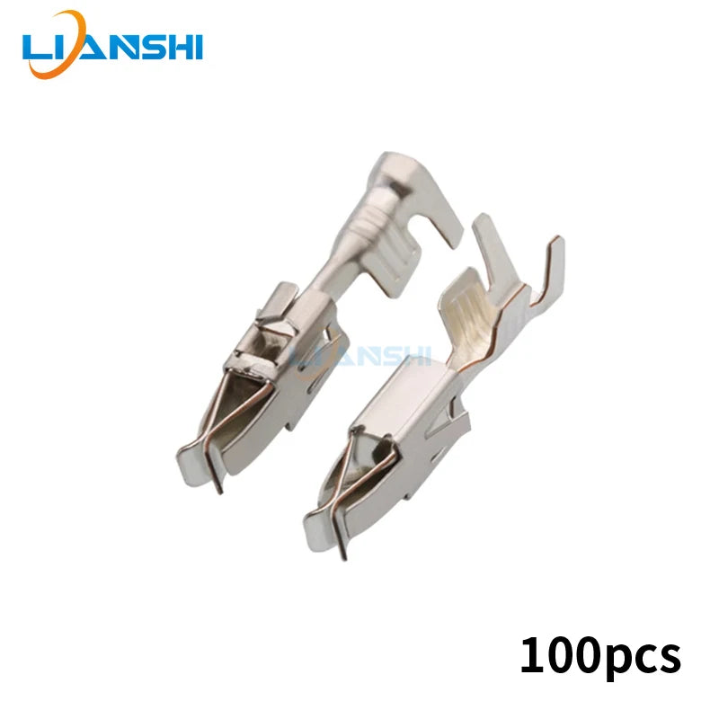 100pcs 964286-1 Large two lobe terminal engine fuel nozzle 3.5 Female pin Phosphorous copper DJ623-E3.5B