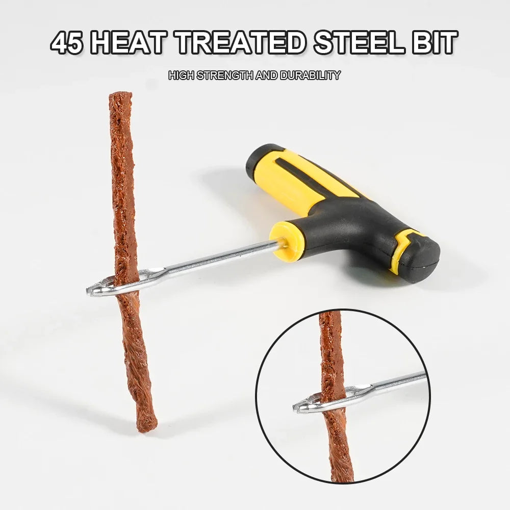 Tire Repair Strips Tubeless Rubber 100/5Pcs Glue Seals for Car Motorcycle Bike Tyre Puncture Repairing Tire Repair Kit Studding