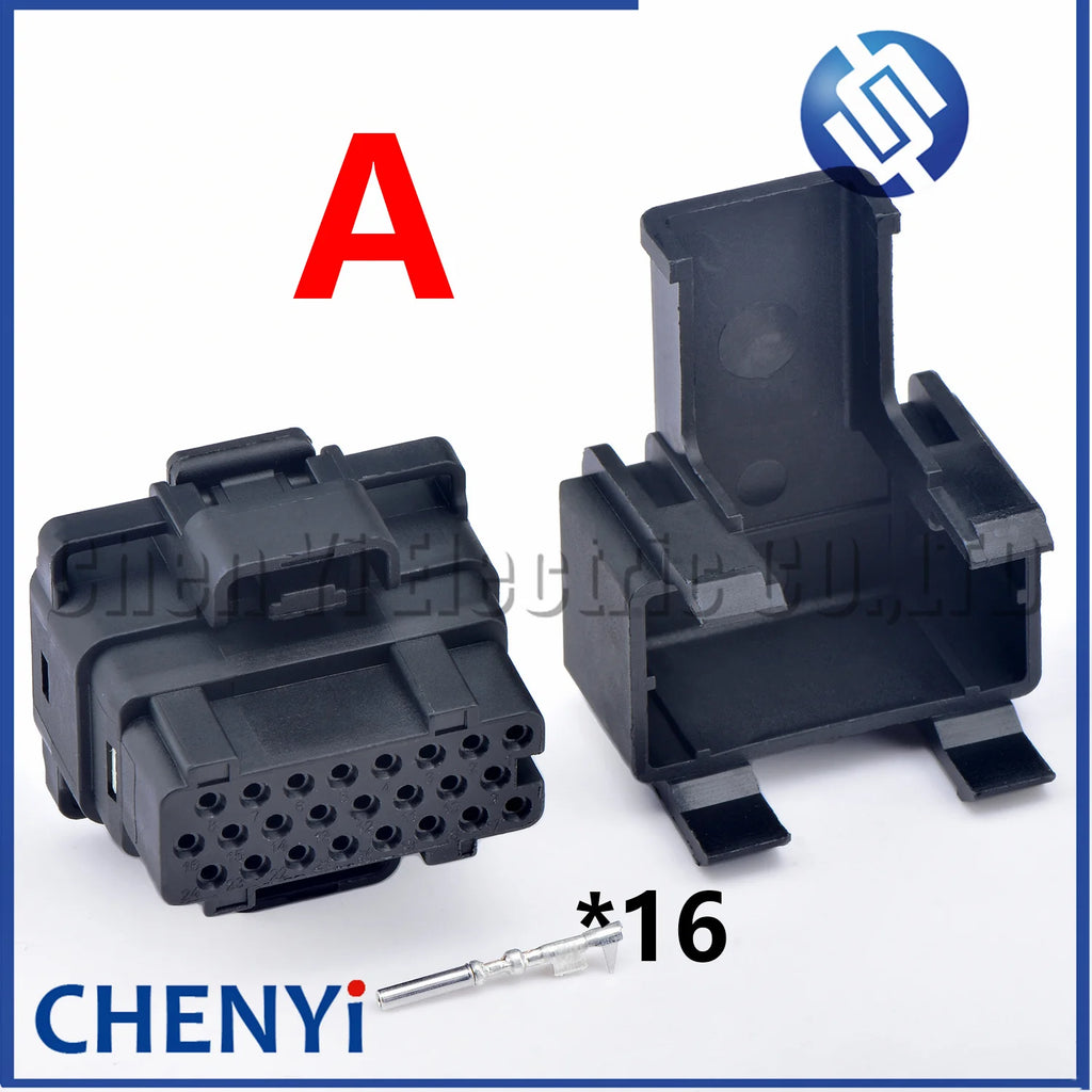 16 Pin Automotive waterproof connector Urea pump Computer board plug With  pins and back cover 4-1437287-5 4-1437287-6